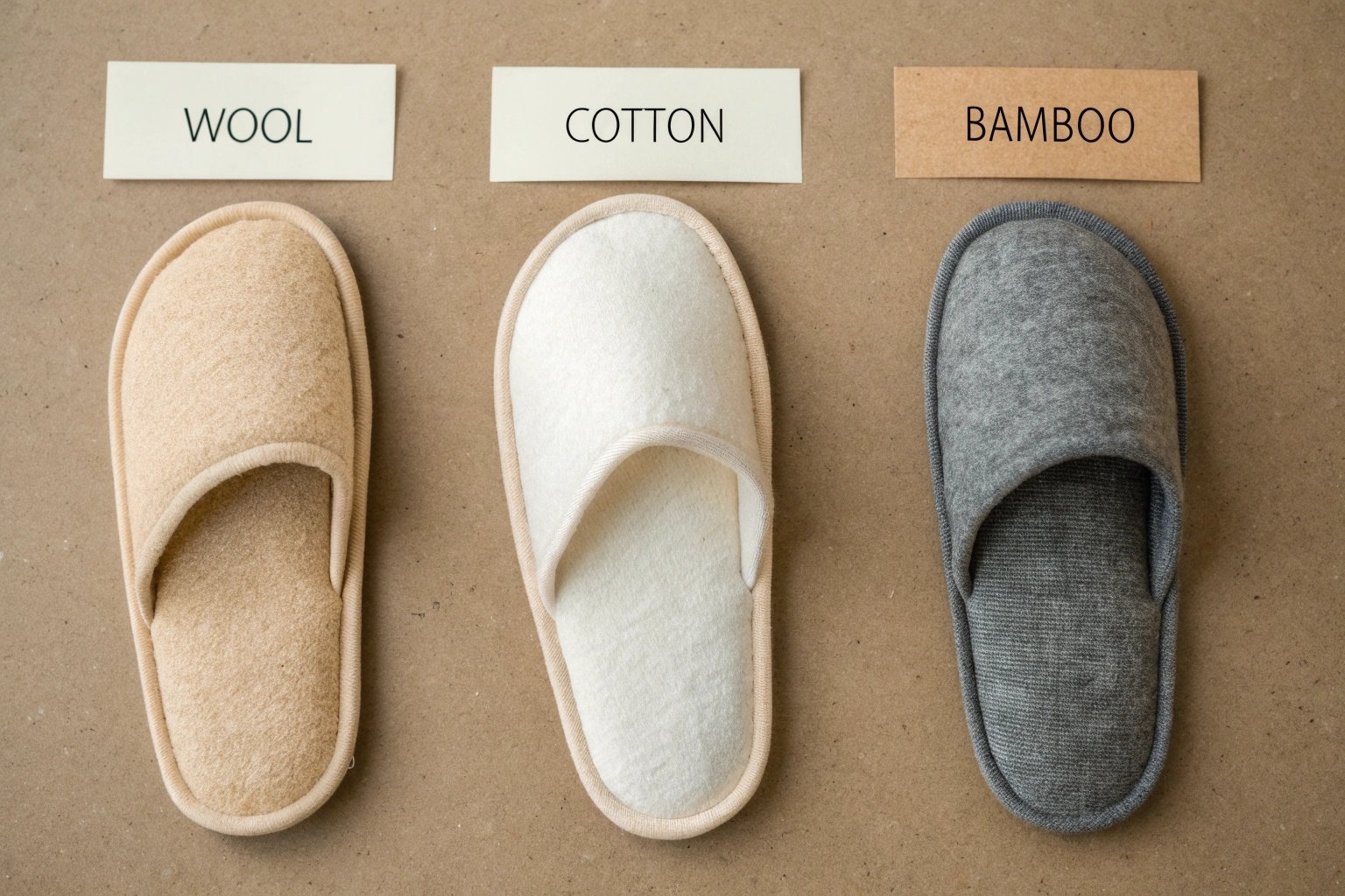 natural slippers materials