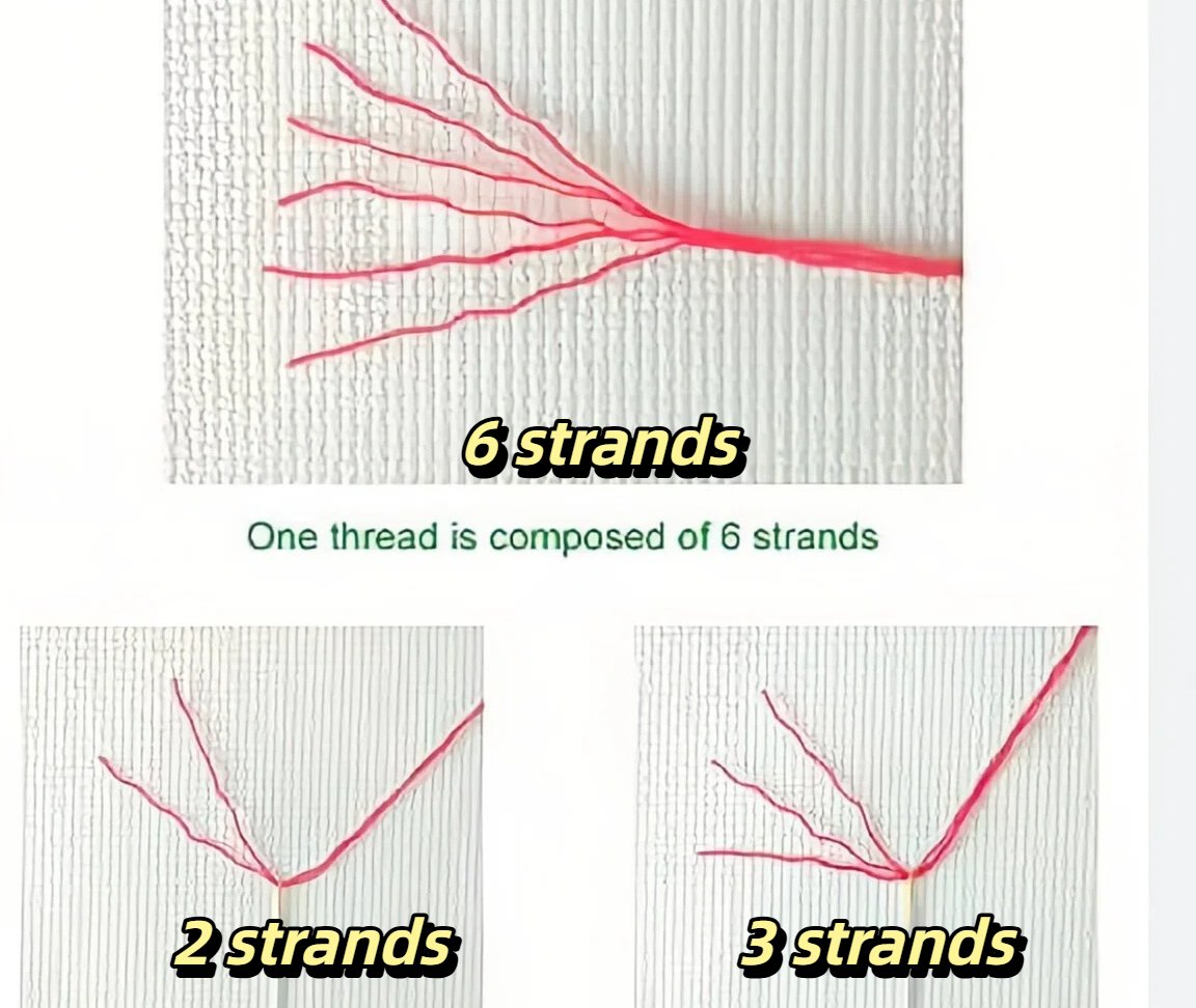 3/4 strands and 6 strands