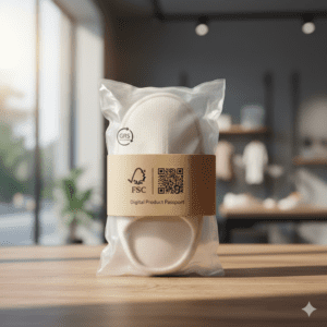 A scientific laboratory sequence diagram. Phase 1: An EVA slipper under high mechanical pressure (Vacuum Compression). Phase 2: The slipper immediately after pressure release. Phase 3: Full recovery to 100% height with a "38° Shore A" digital reading. High-tech lab background, blueprint-style annotations, 3D technical rendering, professional and credible.