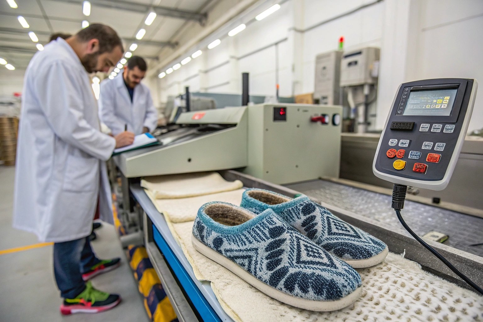 Lab testing slipper materials