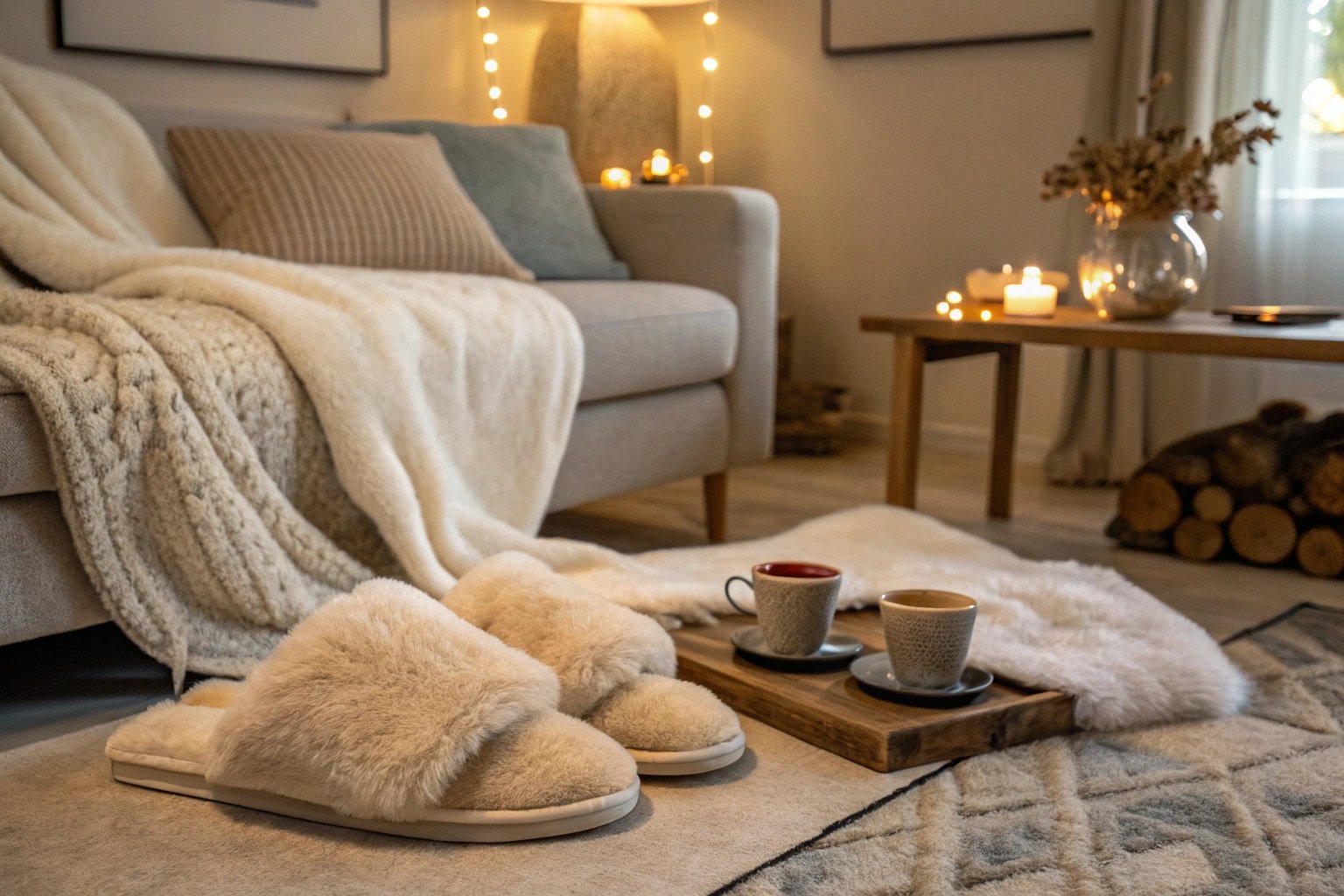 A pair of BunniesJR children’s slippers in soft pastel colors are placed in a cheerful nursery setting next to toys and books, emphasizing fun and healthy foot development.