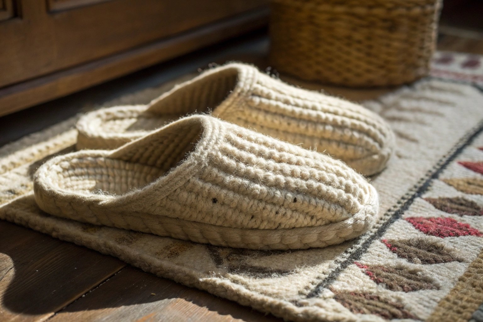 Wool slippers