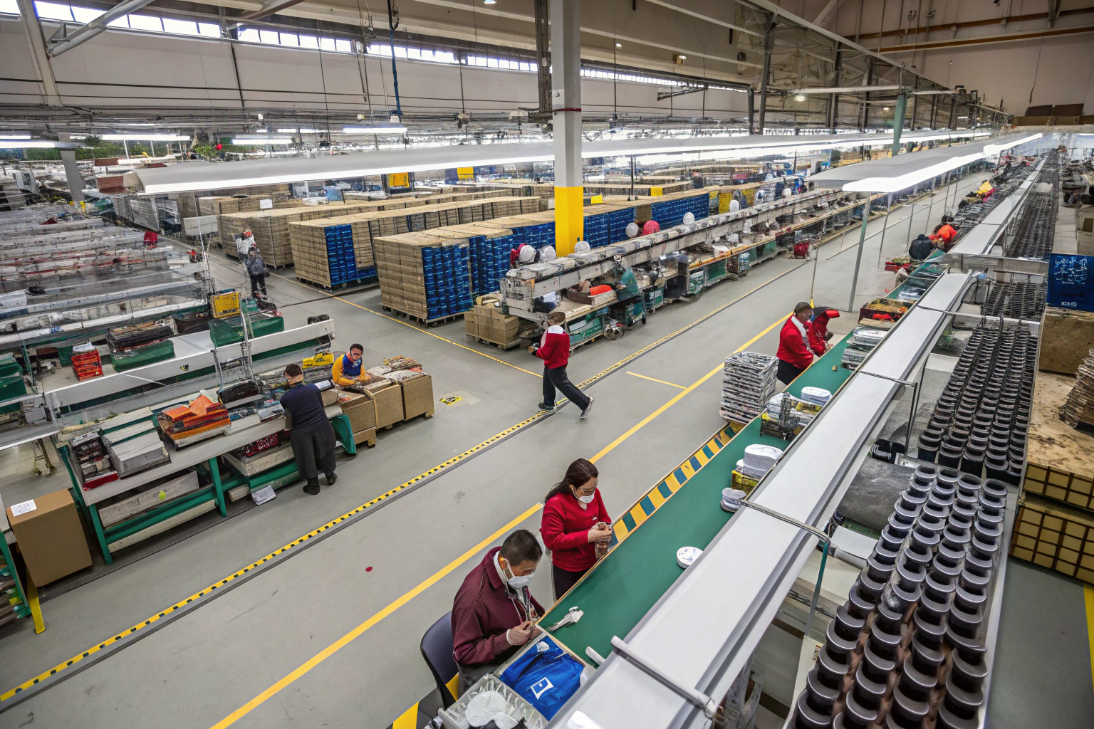 A high-capacity OEM slipper factory in China with multiple production lines and large-scale slipper output.
