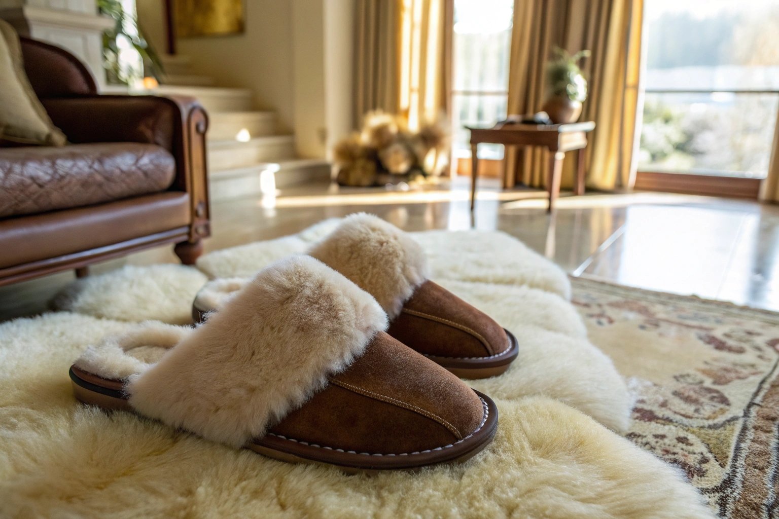 Sheepskin slippers